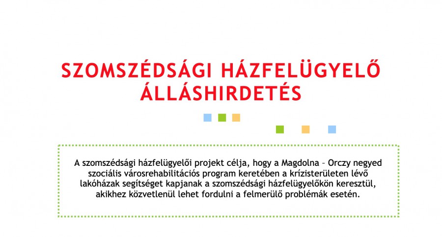 Szomszédsági házfelügyelői állások