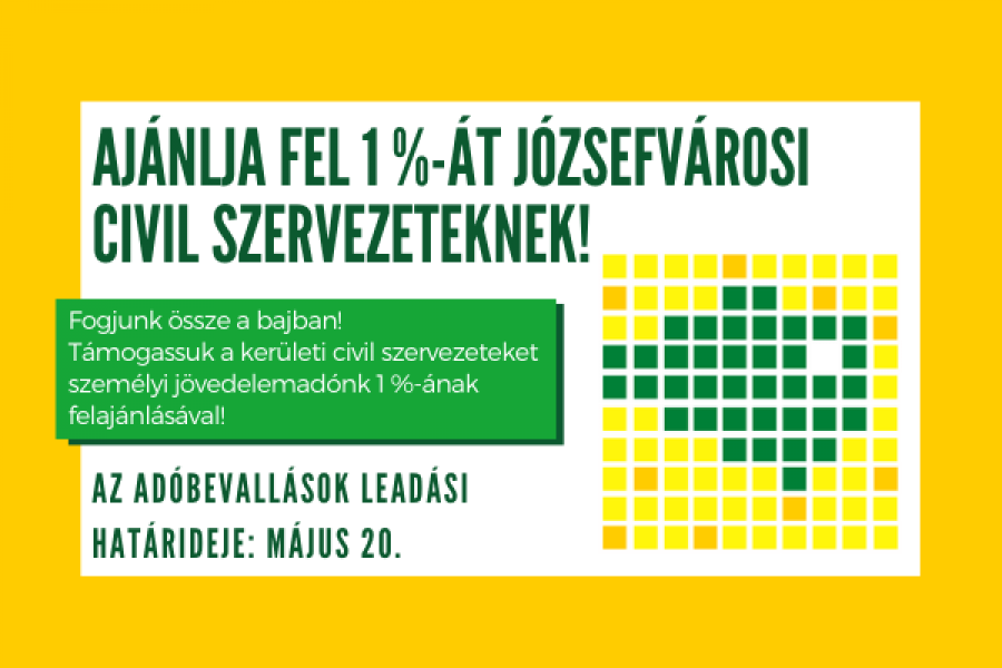 Ajánlja fel adója 1%-át józsefvárosi civil szervezeteknek!