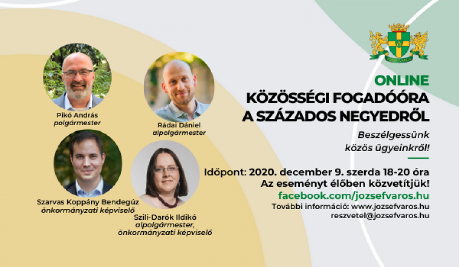 ONLINE Közösségi fogadóóra a Százados negyedben