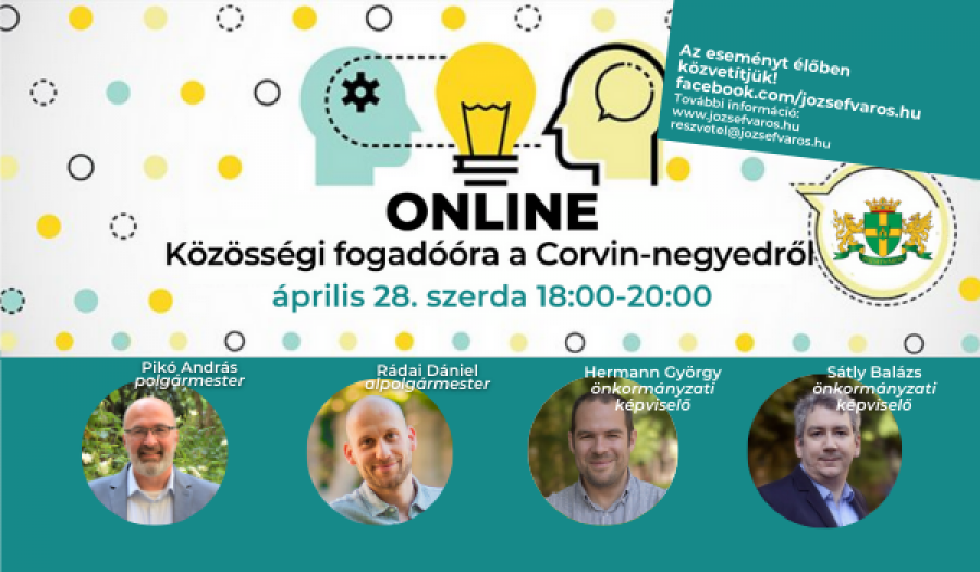 Közösségi fogadóóra a Corvin negyedről – ONLINE