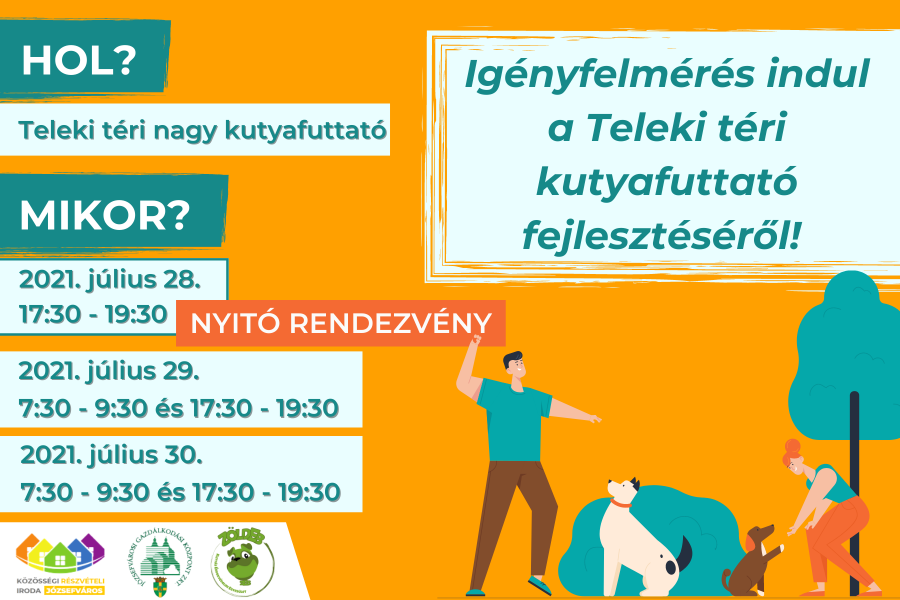 Igényfelmérés indul a Teleki téri kutyafuttató fejlesztéséről!