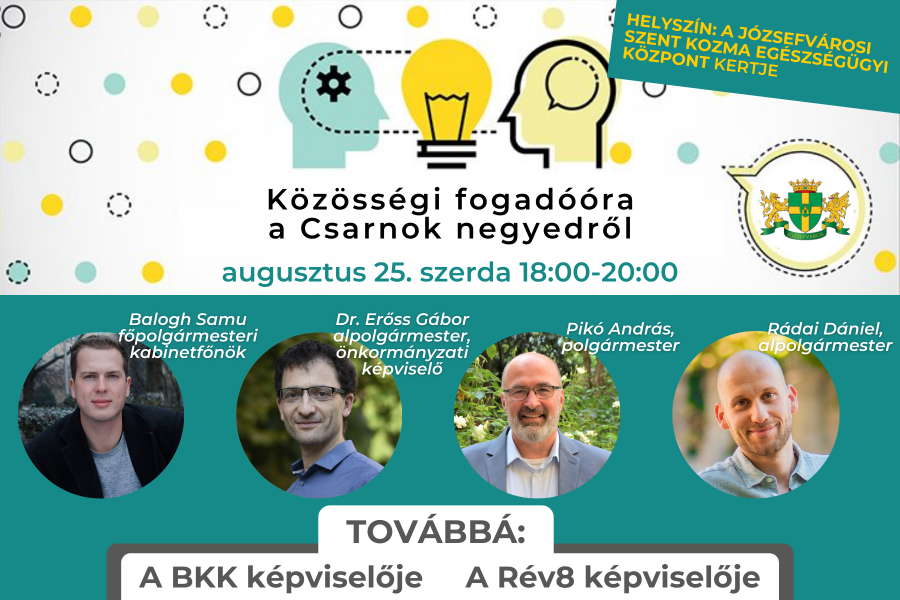 Közösségi fogadóóra a Csarnok negyedben