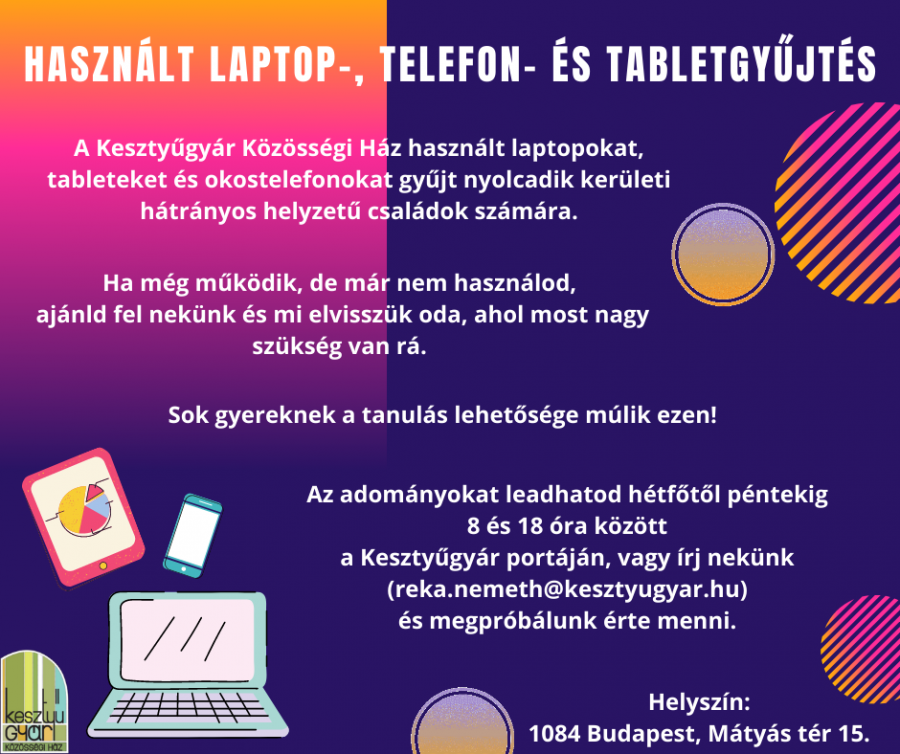   Használt laptop-, telefon- és tabletgyűjtés