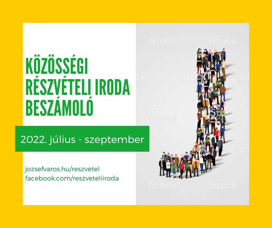 Közösségi Részvételi Iroda 2022. július-szeptember