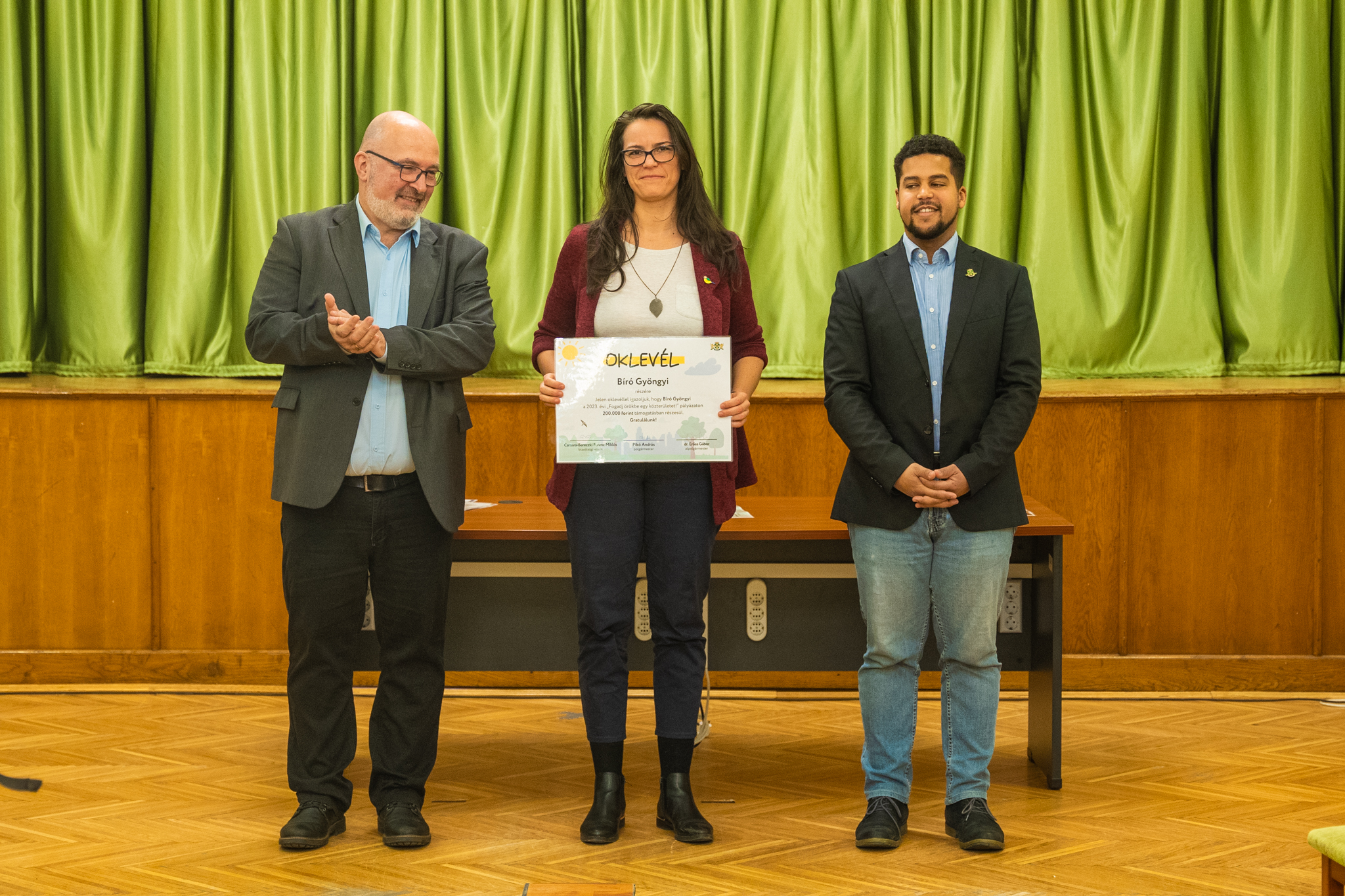 Társasházi pályázatok oklevélátadó