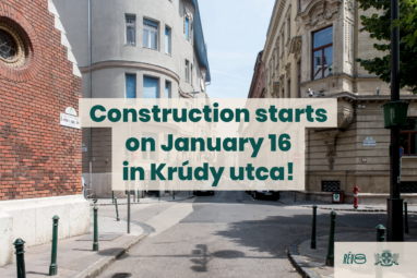 Construction starts on January 16 in Krúdy utca!