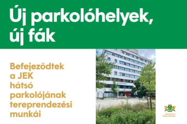 Új parkolóhelyek, új fák – Befejeződtek a JEK hátsó parkolójának tereprendezési munkái