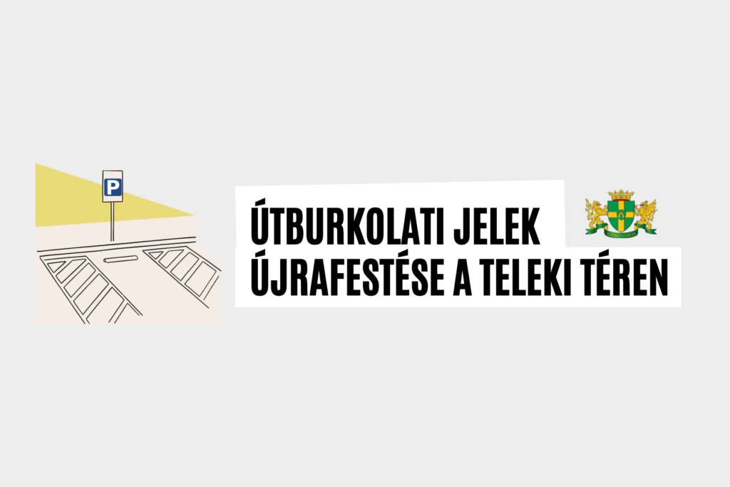 Útburkolati jelek újrafestése a Teleki téren  