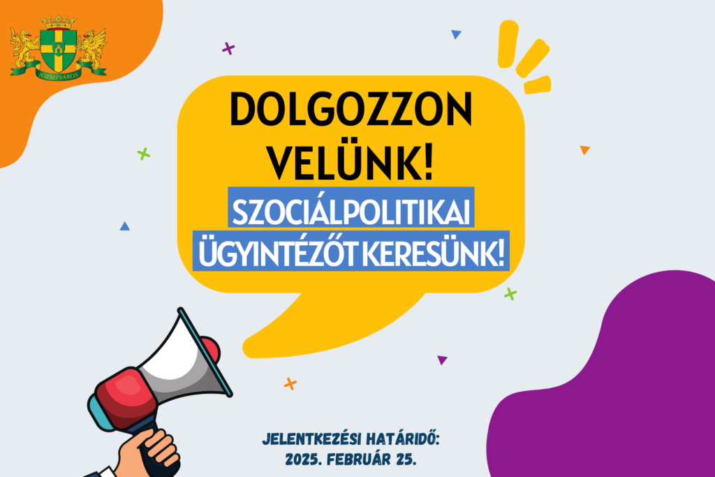 Dolgozzon velünk! Szociálpolitikai ügyintézőt keresünk!  