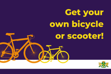 Get your own bicycle or scooter