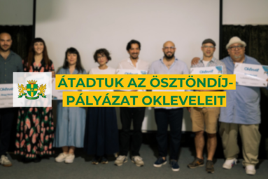 Átadtuk az ösztöndíj-pályázat okleveleit