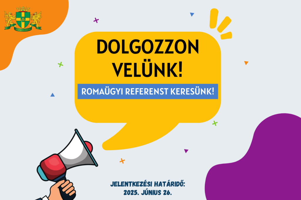 Dolgozzon velünk! Romaügyi referenst keresünk  