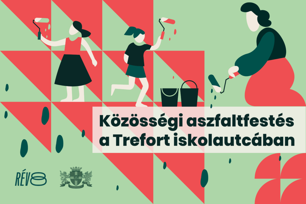Közösségi aszfaltfestés a Trefort iskolautcában  