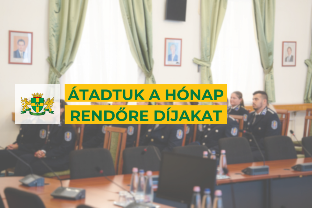 Átadtuk a hónap rendőre díjakat