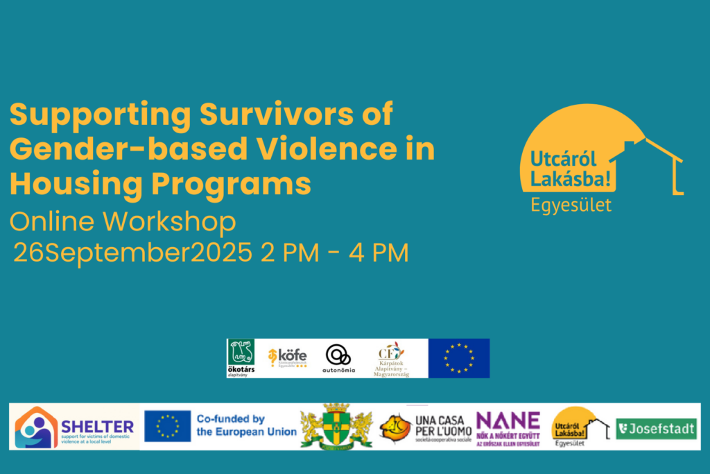 Supporting survivors of gender- based violence in housing programs Online workshop 26 Septembre 2pm- 4pm
