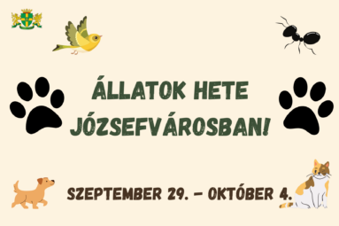 Állatok hete Józsefvárosban! szeptember 29- október 4.