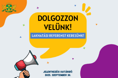 Dolgozzon velünk! Lakhatási referenst keresünk Jelentkezési határidő 2025. szeptember 30.