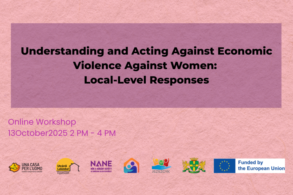 Understanding and Acting Against Economic Violence Against Women: Local-Level Responses - Invitation to an online workshop Online workshop 13 October 2025 14pm-16pm