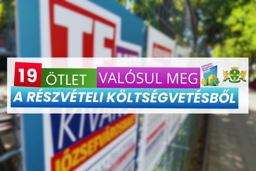 19 ötlet valósul meg a részvételi költségvetésből  