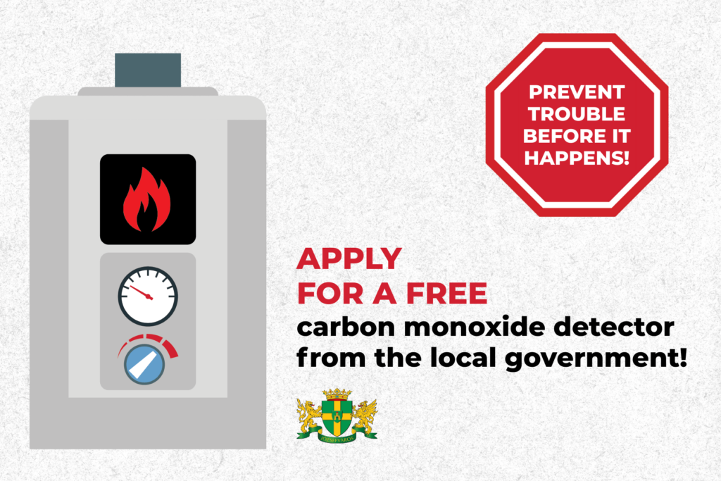Apply for a carbon monoxide detector from the local government!