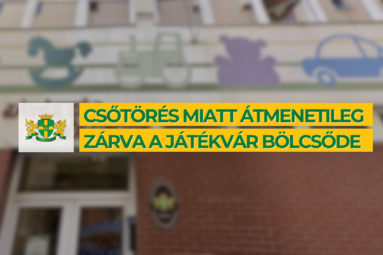 Csőtörés miatt átmenetileg zárva a Játékvár Bölcsőde