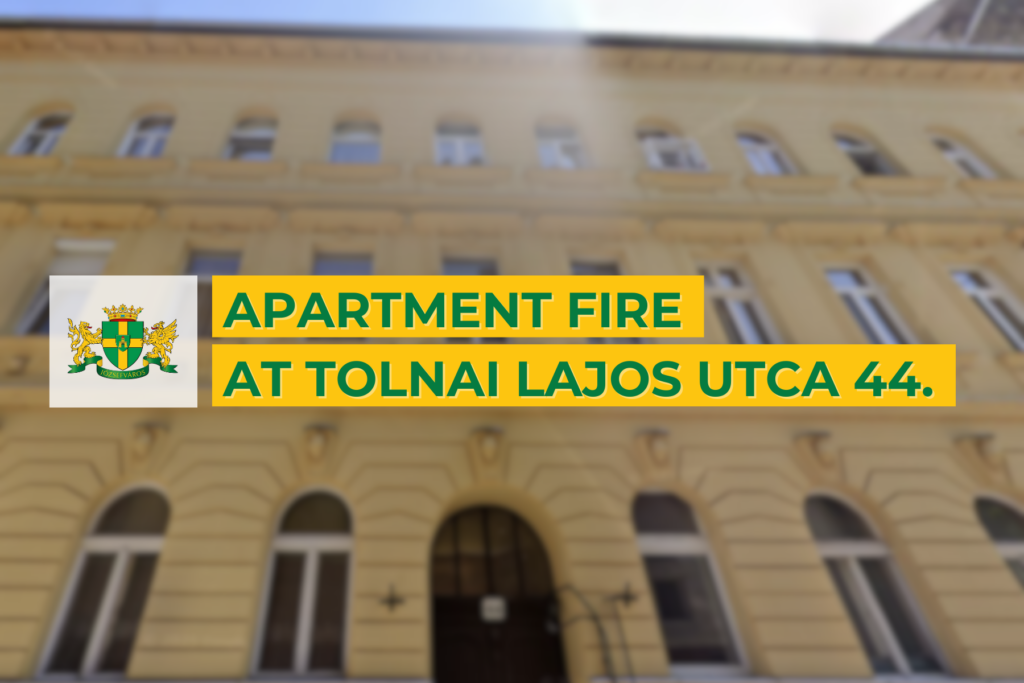Apartment fire at Tolnai Lajos utca 44.