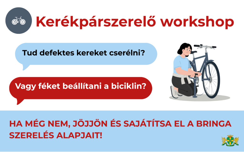 kerékpárszerelő workshop. Tud defektes kereket cserélni? Vagy féket beállítani a biciklin? Ha még nem, jöjjön el és sajátítsa el a bringaszerelés alapjait  