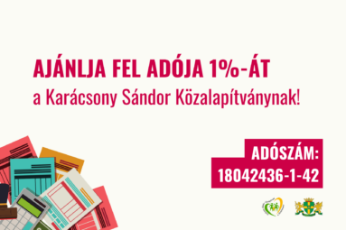 Ajánlja fel adója 1%-át a Karácsony Sándor Közalapítványnak!
