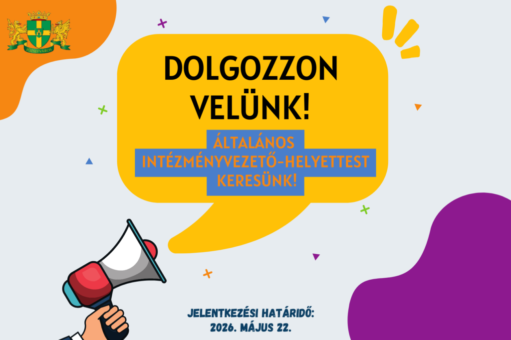 Dolgozzon velünk! Általános intézményvezető-helyettest keresünk!