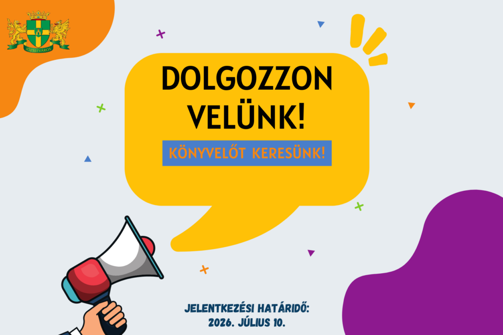 Dolgozzon velünk! Könyvelőt keresünk! Jelentkezési határidő: 2026. július 10.  