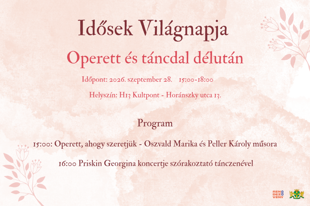 Idősek világnapi operett és táncdal délután
